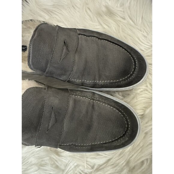 Ross & Snow‎ Matteo Genuine Shearling Loafer Sneaker USA 13 Water Resistant Gray main image 8